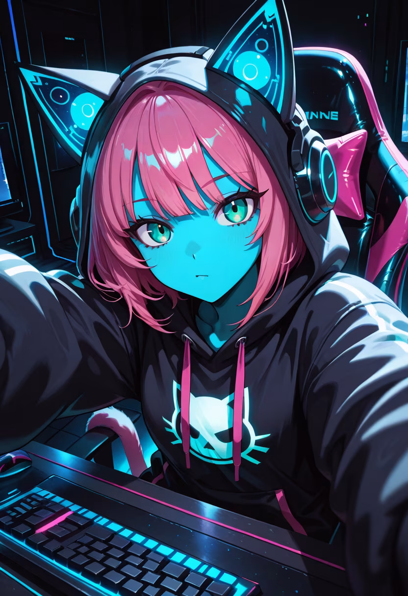 Late night grind session. Who’s still awake? 🎮✨ #gamerlife #pcsetup #rgb #latecatenight #gamingcommunity #streamer #setupgoals #battlestation #neonglow #controller #pcgamer #nightowl