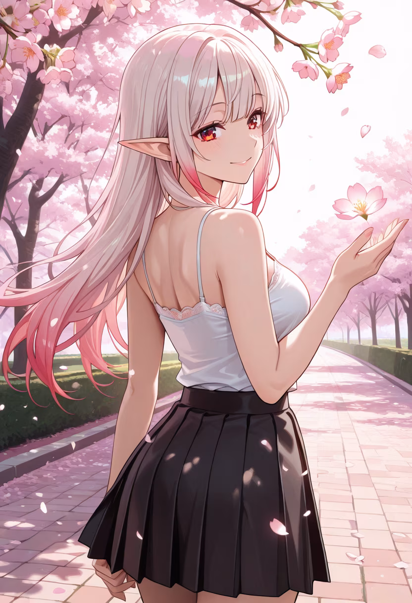 Walking through the cherry blossoms, feeling like a dream! 🌸✨ #springvibes #sakura #cherryblossom #nature #beautiful #springtime #blooming #peaceful #walking #happiness