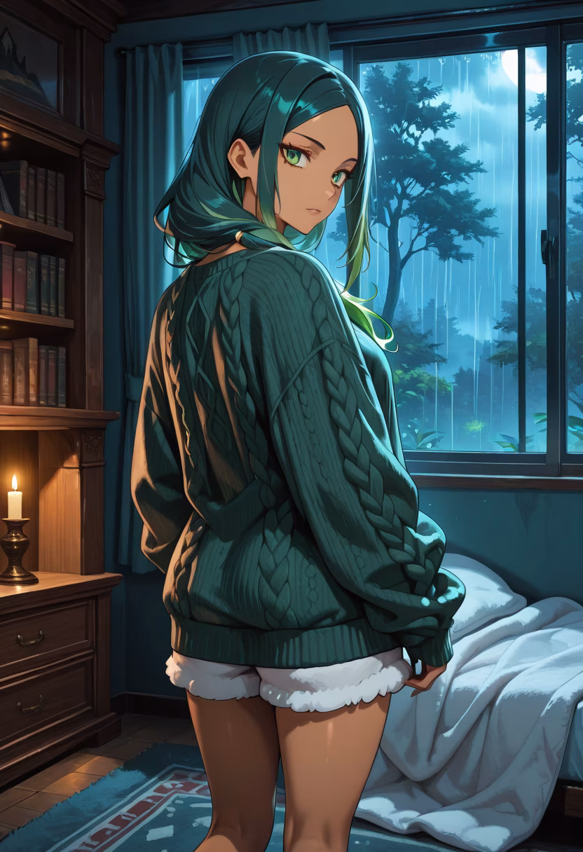 It's raining, so I guess I'm stuck here. Read a book or something, don't just stare. 🌧️📖 #RainyDay #CozyVibes #ReadingNook #SelfCare #StayIn #Bookshelf #RainyWindow #Relaxing #QuietTime #MoodyAtmosphere