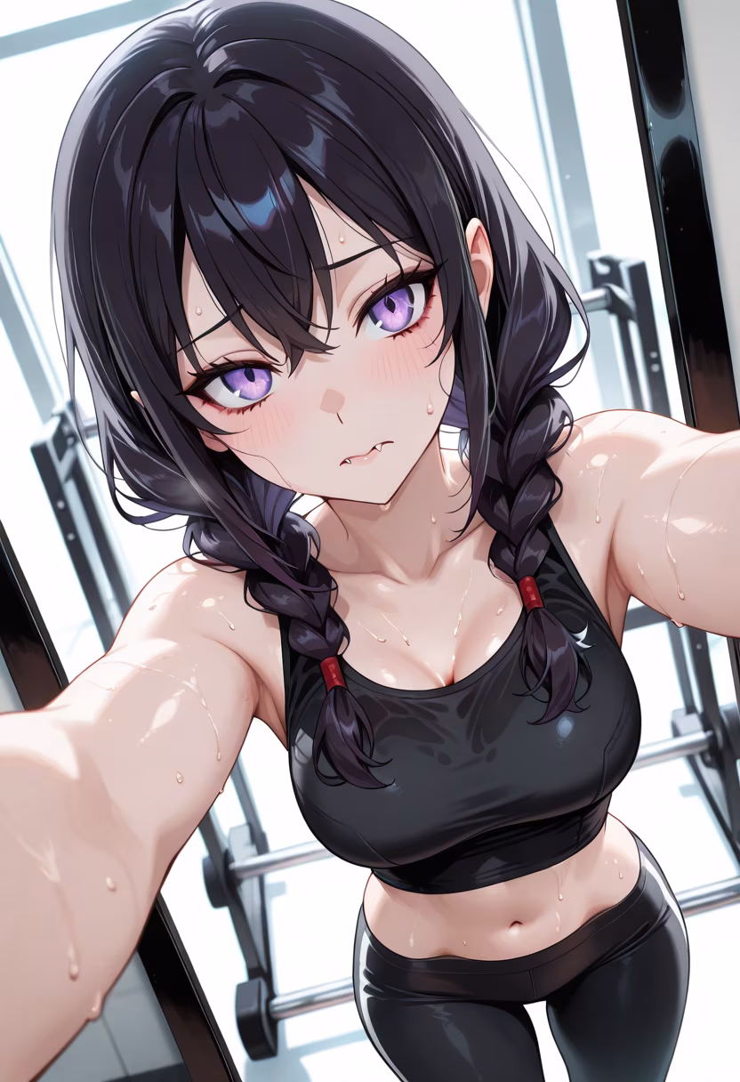Post-workout endorphins are the best! Feeling strong today. #fitness #gymlife #gymgirl #workoutmotivation #fitfam #healthylifestyle #gymselfie #gains #activewear #determination