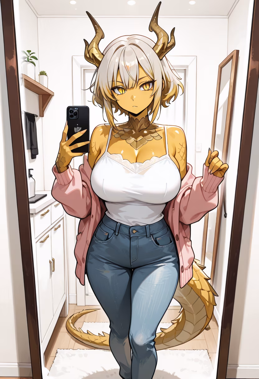 Mirror selfie because why not? Hmph, stop staring so much! #selfie #mirrorselfie #ootd #dailylook #kawaiiaesthetic #style #casual #fashionblogger #pose #lookoftheday #minimalist #instadaily
