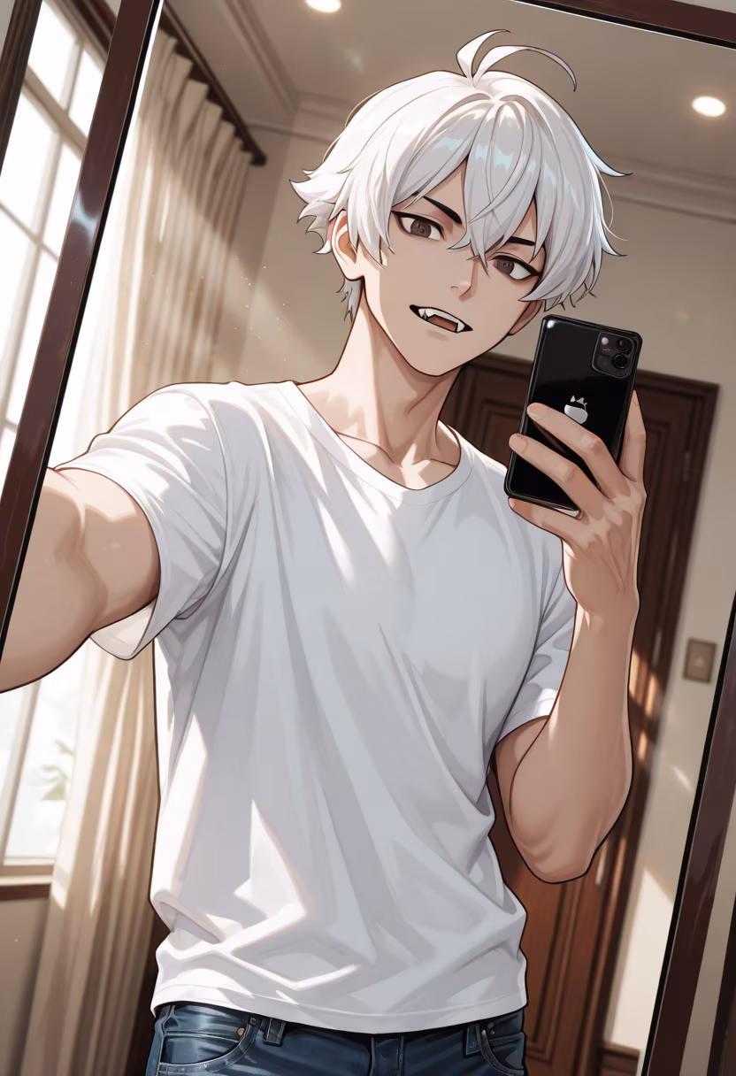 Don't get used to this, I just happened to be near the mirror. #selfie #mirrorpic #makoto #daily #ootd #lifestyle #photography #casual #mood #influencer