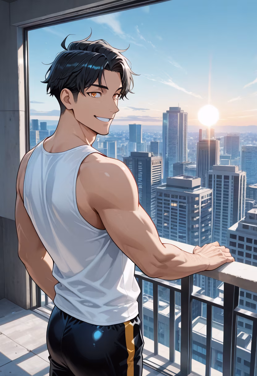 Morning stretch to start the day right! ☀️ The view from the balcony is perfect today. #morningroutine #freshair #balconyview #citylife #newday #energized #sunlight #morningvibes #balconychill #urbanview #riseandgrind #goodmorning
