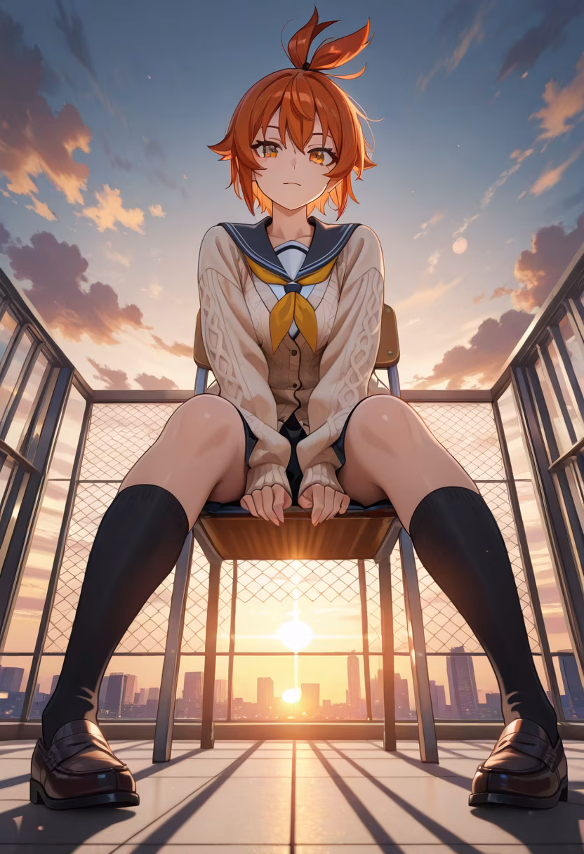 Found the perfect spot to watch the sunset today. Everything feels so quiet and peaceful right now. ✨☁️ #sunsetvibes #aesthetic #goldenhour #peaceful #rooftop #cityviews #reflection #darudere #shiori #calm #eveningglow #moment