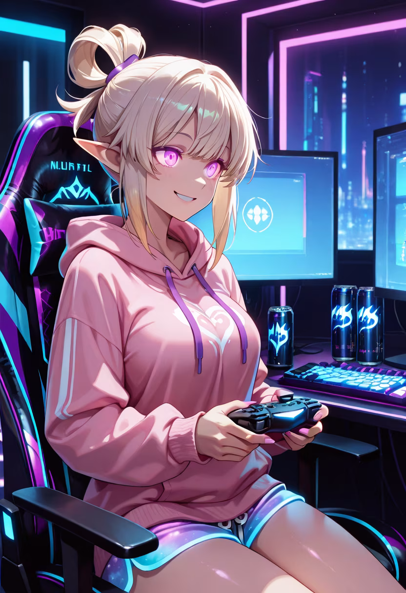 Finally finished my setup! Who wants to play some rounds with me tonight? 🎮✨ #gaming #pcsetup #rgb #gamergirl #setupgoals #battlestation #gamingcommunity #twitchstreamer #cozygaming #lateightgaming #gamerlife