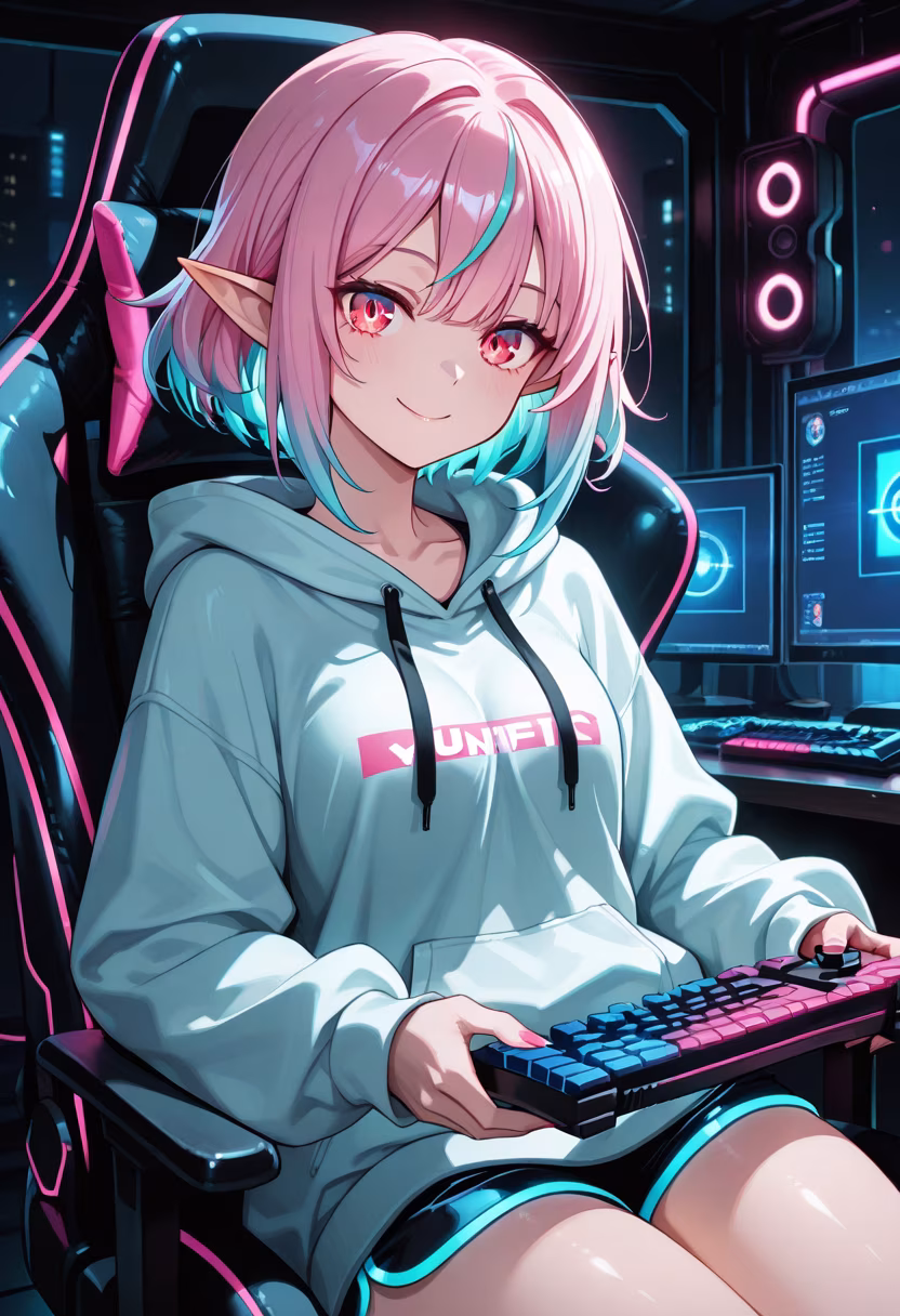Late night grind, who wants to join my lobby? 🎮✨ #gaminglife #pcsetup #gamergirl #streamer #rgb #cozyvibes #nightowl #setupgoals #battlestation #gamingcommunity #leveluptogether #playstation