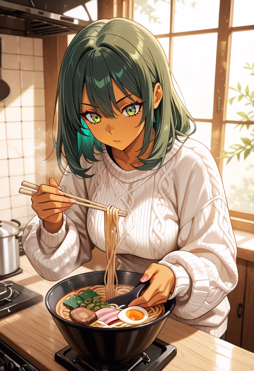 I didn't make this for you or anything, so don't get the wrong idea! Just had some extra ingredients lying around. 🍜✨ #ramenlover #homecooking #tsundere #foodie #lunchtime #noodlepull #foodphotography #yum #cookingathome #kitchenvibes #dontstare #selfmade