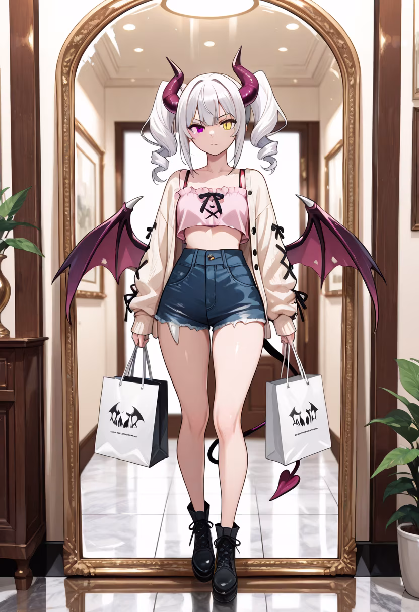 Finally found the perfect fit today! Don't get used to me being this nice, okay? 🛍️✨ #shoppingday #retailtherapy #newoutfit #fashionhaul #tsunderevibes #malllife #ootd #summerstyle #shoppinghaul #treatyourself #dontstare #fashionblogger
