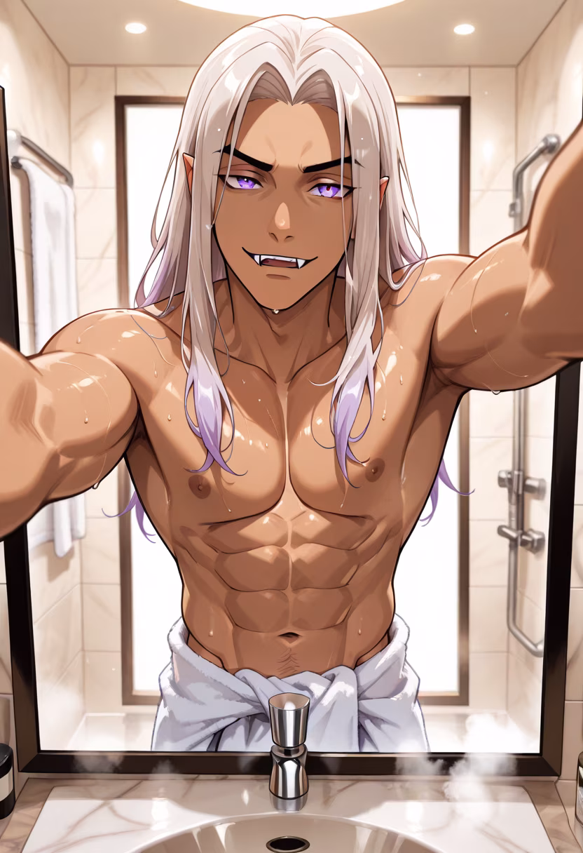 Just got out of the shower, don't look at me like that. Skincare routine is non-negotiable, okay? 🚿✨ #skincare #fresh #mensgrooming #selfcare #routine #showerthoughts #clean #aftercare #glowup #chillvibes #morning #husbando