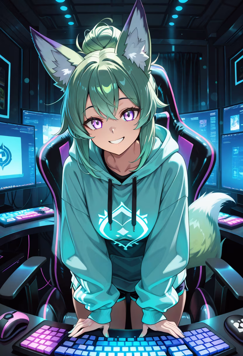 Late night grind session is real! 🎮✨ Who else is still awake and playing? Let me know your current level! #gaming #pcsetup #rgb #gamergirl #lateknight #gaminglife #controller #headset #twitchstreamer #cozyvibes #gamer #levelingup