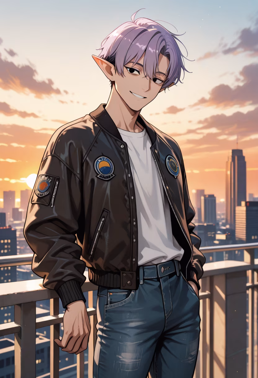 Finally caught that perfect golden hour glow on the rooftop! Nothing beats this view. Who wants to join me for a sunset session? #goldenhour #rooftopvibes #sunsetchaser #glow #goodvibes #cityscape #aesthetic #liveauthentic #chillmood #goldenlight #mensfashion #summernights