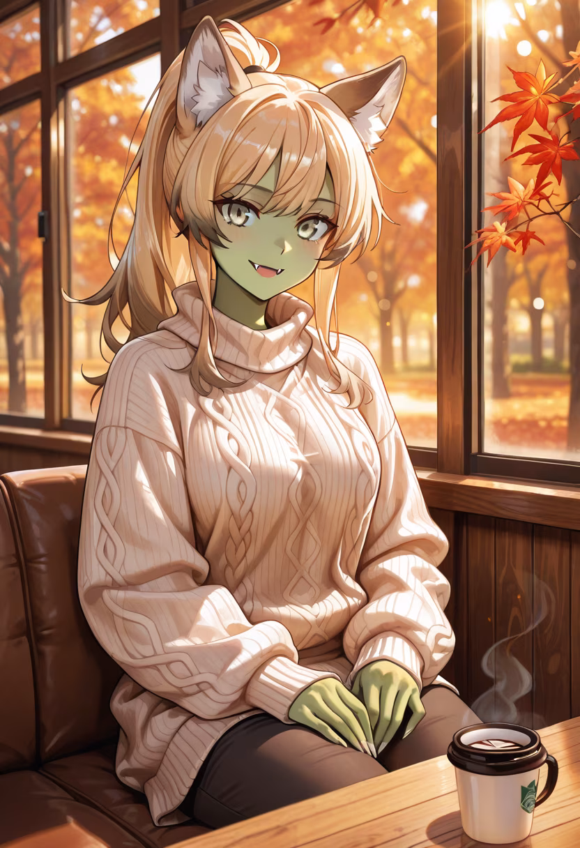Nothing beats the warmth of a quiet morning with my favorite sweater. ☕️🍂 Hope your day is as peaceful as this one! #cozyvibes #morningmood #autumnleaves #sweaterweather #staywarm #relaxing #slowliving #autumncolors #teatime #aesthetic #shiori #darudere