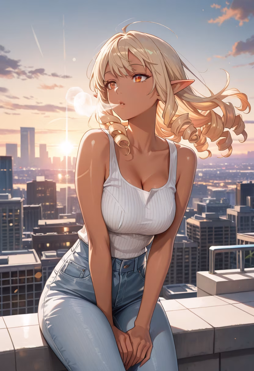 Golden hour really brings out the best in everything. Hope your day is as bright as this sunset. 🌅✨ #goldenhour #aesthetic #rooftop #sunsetlover #cityviews #vibes #ootd #glowing #peaceful #skyline #chasinglight #goldenmoments