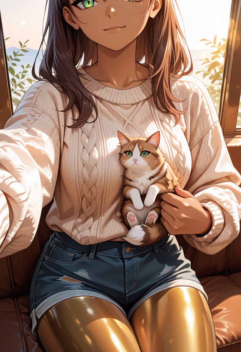 Don't get the wrong idea, I'm only holding him because he wouldn't stop meowing at my feet! 🐱 #catlover #softie #petdiaries #sundaymood #notmyidea #himari #meow #furball #weekendvibes #cuddlebuddy #justcatthings #dontbejealous