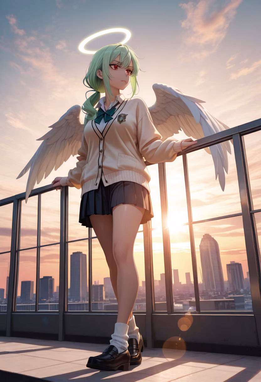 Caught the perfect golden hour glow today! Don't get used to me being this nice, okay? #goldenhour #aesthetic #ootd #rooftop #sunsetvibes #chillday #tsundere #vibes #sunsetphotography #goldenlight #cityscape #fashion