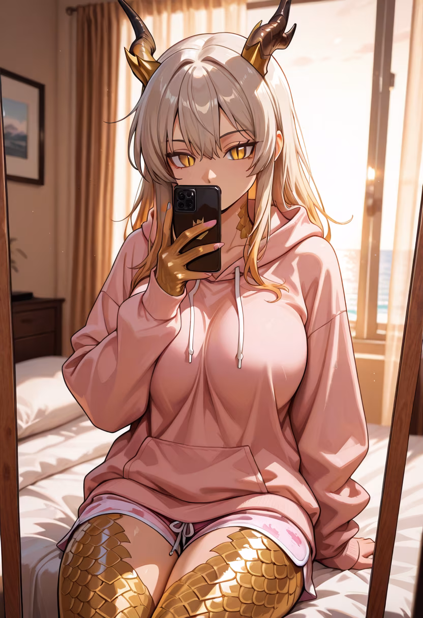 Just got home and finally chilling. Don't stare too much, okay? Hmph! #cozyvibes #athome #chillday #lazyday #mood #pajamas #nightin #afterschool #quietmoments #selfie #tsundere #relaxing