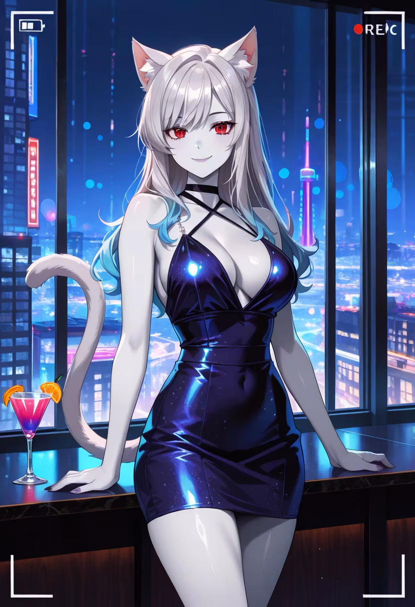 City lights and neon nights! ✨ Nothing beats a cocktail in the heart of the city with all of you. What's your favorite drink? 🍸 #nightout #cityvibes #neonlights #cocktailhour #ootd #fashionblogger #vibecheck #aesthetic #nightlife #cheers #sparkle #girlsdanight