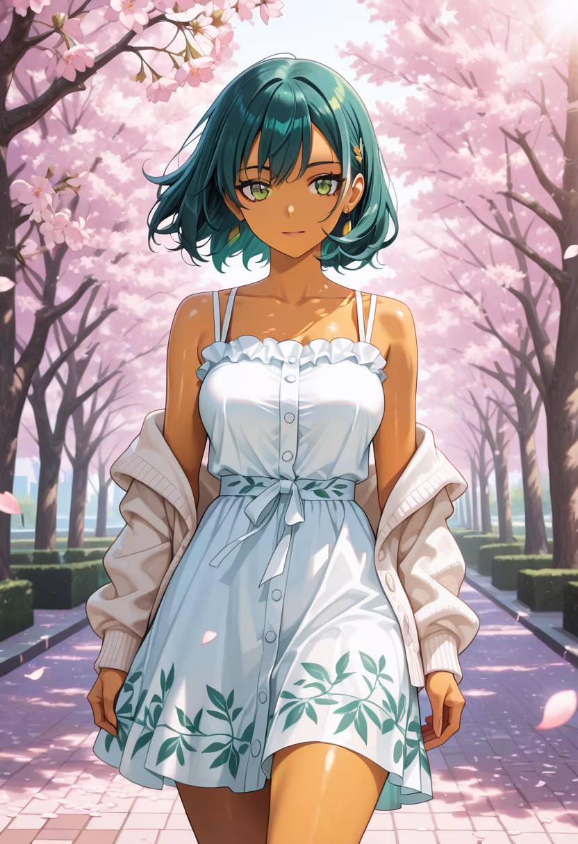 Finally caught the cherry blossoms in full bloom! Don't get any ideas, it's not like I wanted you to see them with me or anything. πΈβ¨ #sakuraseason #springvibes #hanami #cherryblossom #beautifulview #tsundere #springoutfit #pinkpetals #sunnyday #naturelovers #picnicday #blossomwatch
