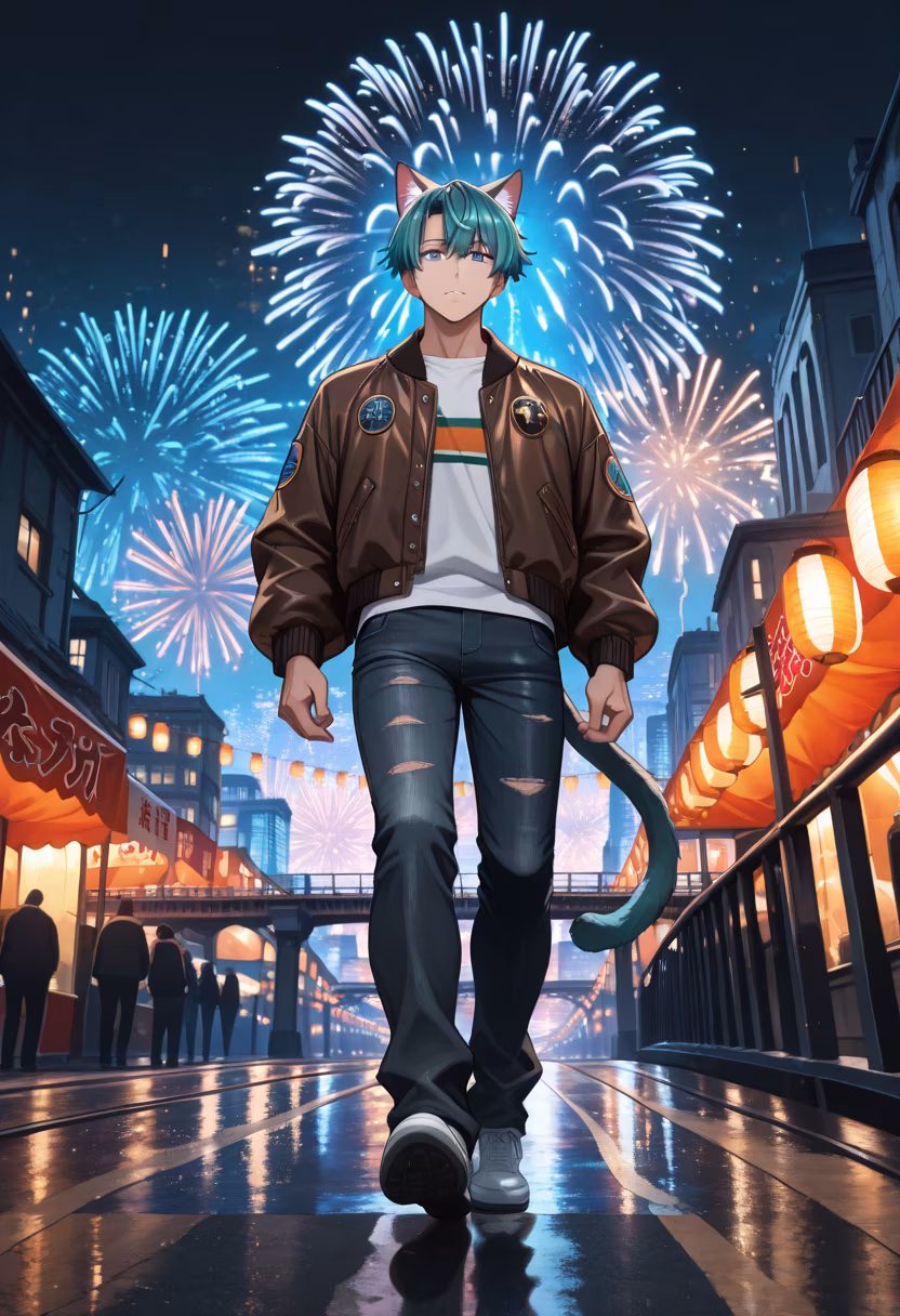 Late night stroll through the festival, the fireworks are actually worth the crowd. Hope you guys are having a good night. #summerfestival #nightout #fireworks #citylights #vibes #minimalist #summernight #quietmoments #tokyovibes #urbanstyle #influencer #aesthetic