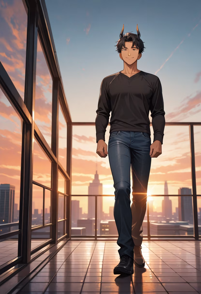 Chasing the last bits of warmth before the sun goes down. 🌇 Nothing beats a quiet rooftop moment. Who else loves golden hour? #goldenhour #rooftopvibes #sunsetlover #cityviews #urbanstyle #aesthetic #vibes #malefashion #goldenlight #moodygrams #skyline #yusei