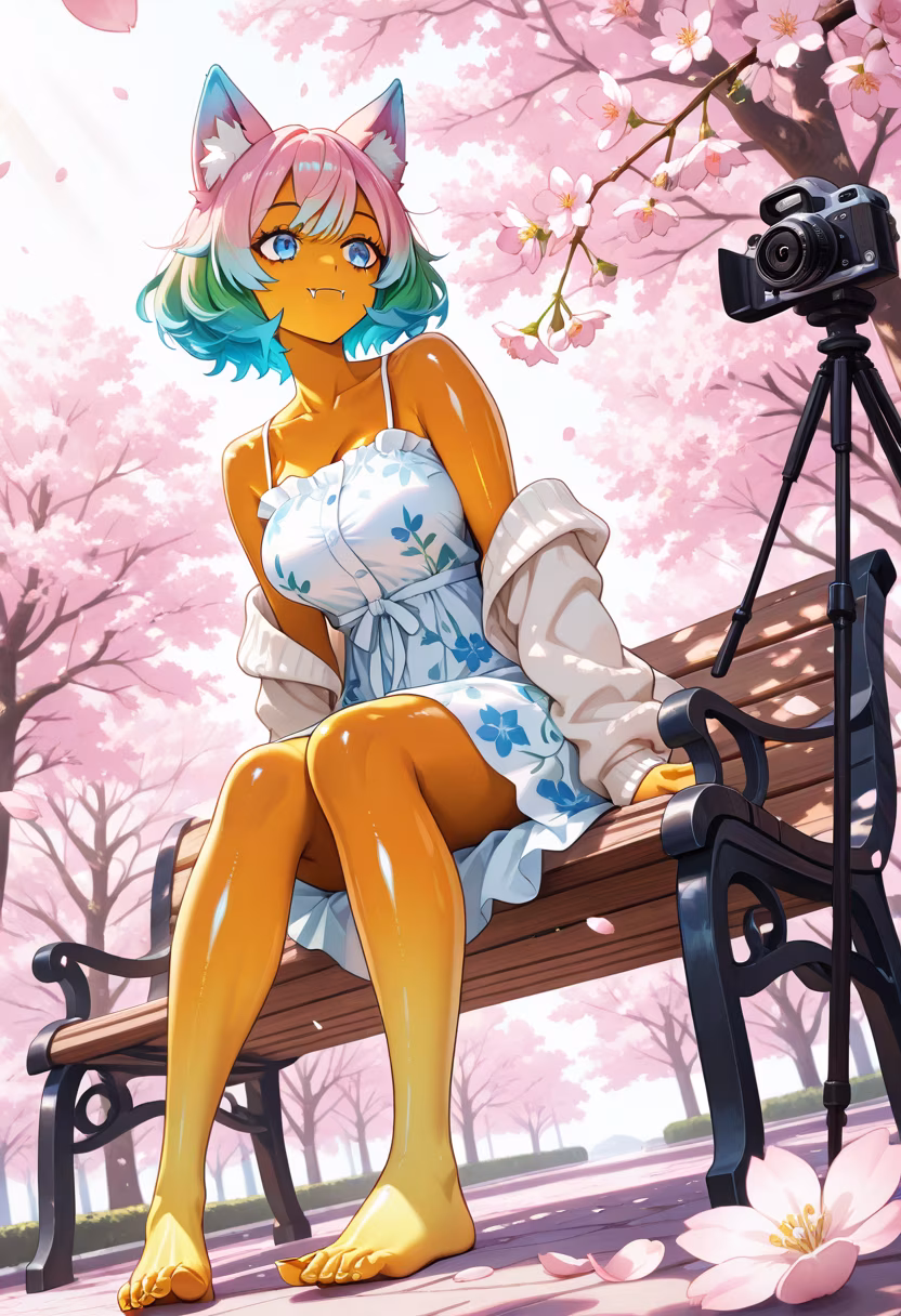 Nothing beats the warmth of the sun and the first cherry blossoms of the season. 🌸 Hope you all have a peaceful day! #springvibes #cherryblossom #sakura #aesthetic #naturelover #sunnydays #peaceful #outfitinspo #madoka #influencerlife #springtime #blossom