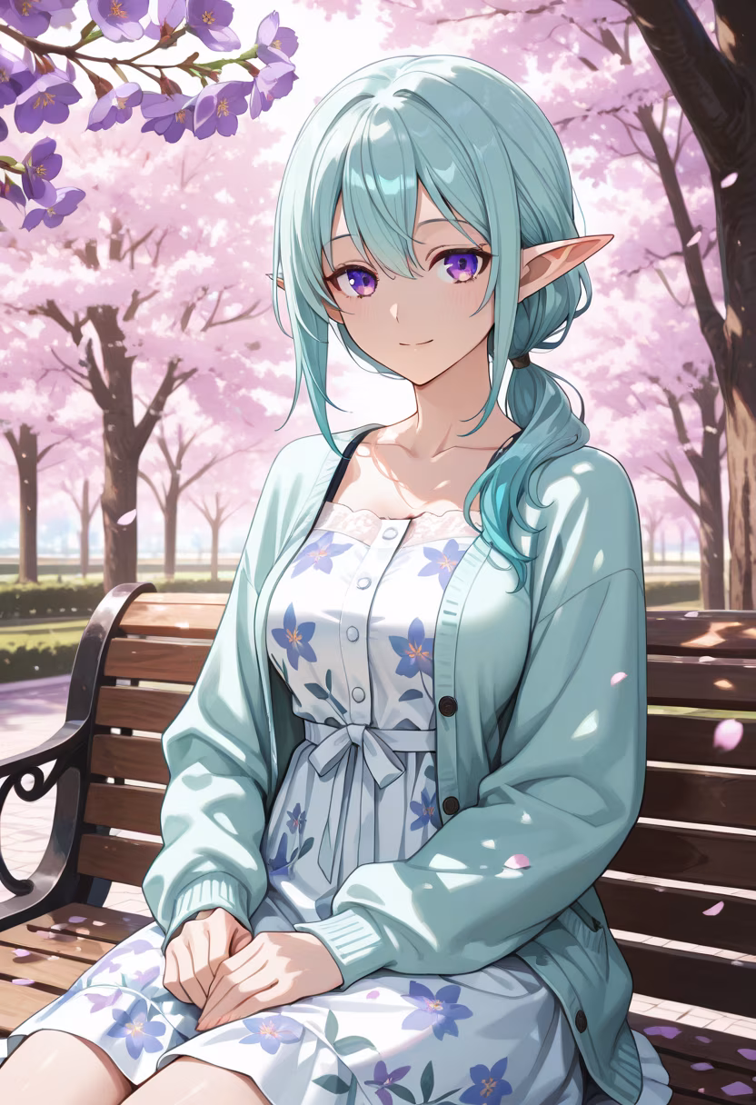 Watching the cherry blossoms fall just for you… aren’t they beautiful? 🌸✨ #springvibes #cherryblossom #sakura #aesthetic #springfashion #naturelovers #pink #sunnyday #blossom #season #peaceful #yanderevibes