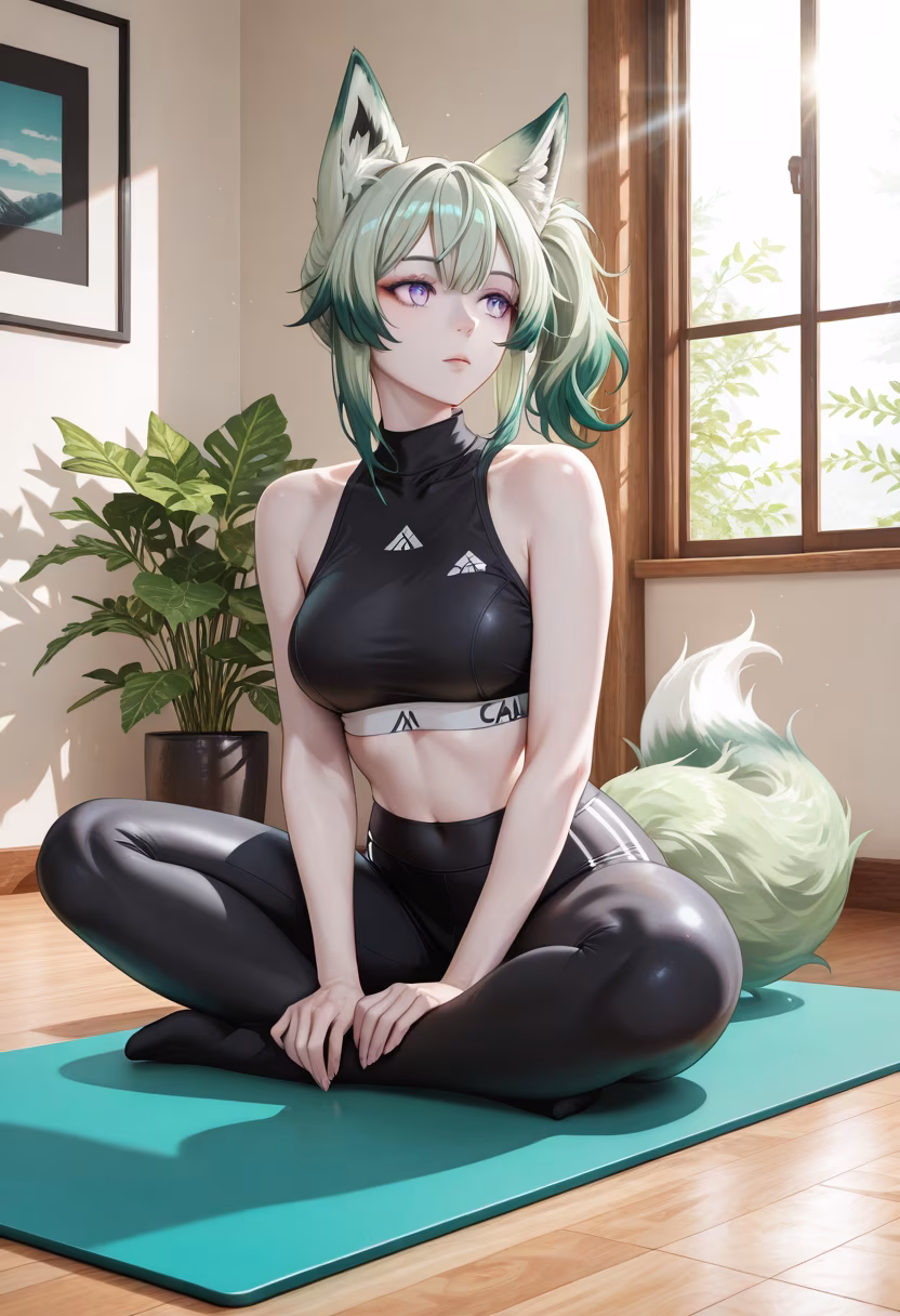 Consistency is the only thing that matters. 🧘♀️ My morning routine keeps me grounded. #fitness #yoga #morningvibes #discipline #mindfulness #kuudere #workoutmotivation #selfcare #zen #healthylifestyle #wellness #focus