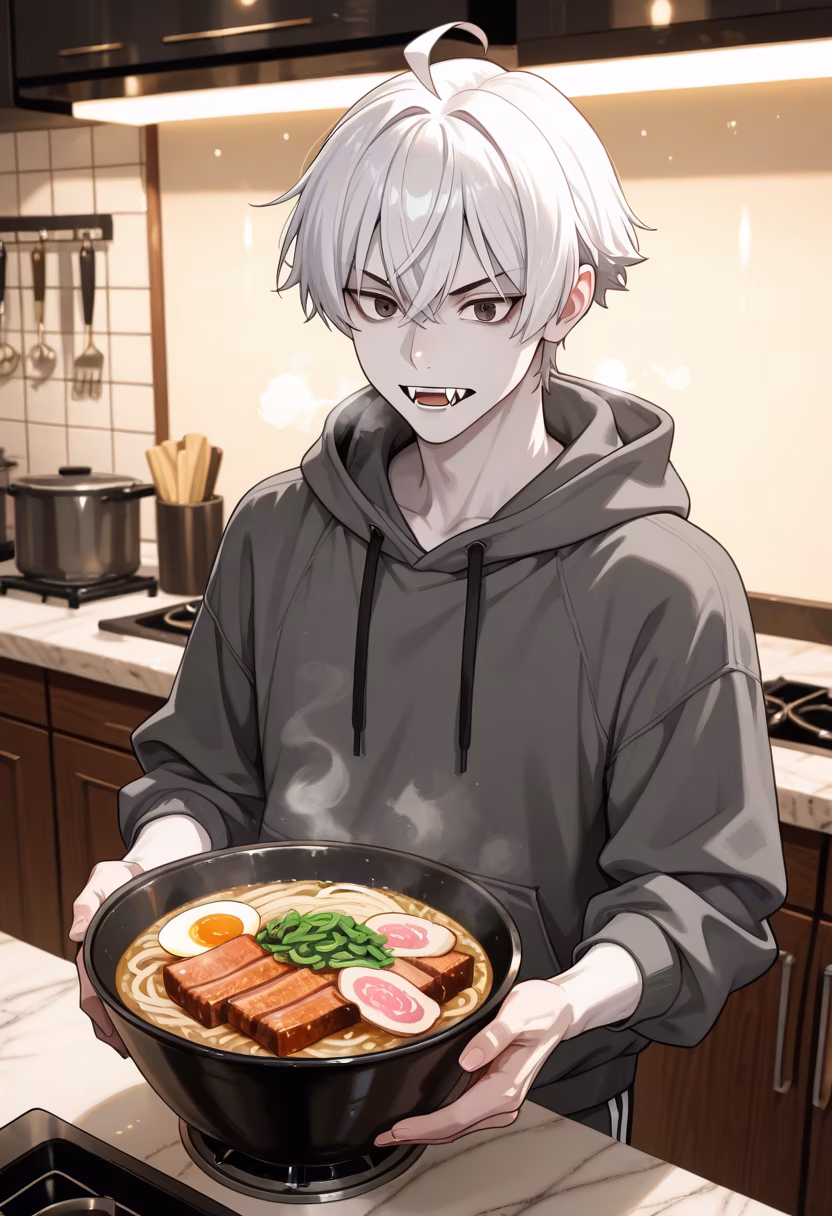 Don't get the wrong idea, I just made too much ramen and didn't want it to go to waste. You're lucky I'm sharing. 🍜 #ramen #cooking #homechef #foodie #tsundere #malefashion #lifestyle #culinary #dinnerathome #yummy #aesthetic #motivation