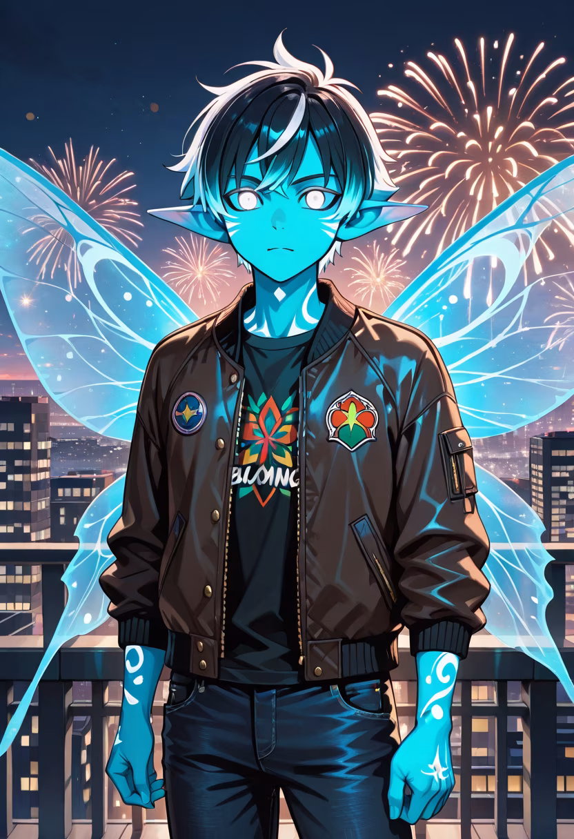Found the perfect spot to watch the fireworks. Don't look at me like that, I only brought you because I had an extra ticket. #summernight #fireworks #summeraesthetic #vibe #nightout #citylights #weekendmood #aesthetic #mensfashion #mensstyle #casualchic #photography