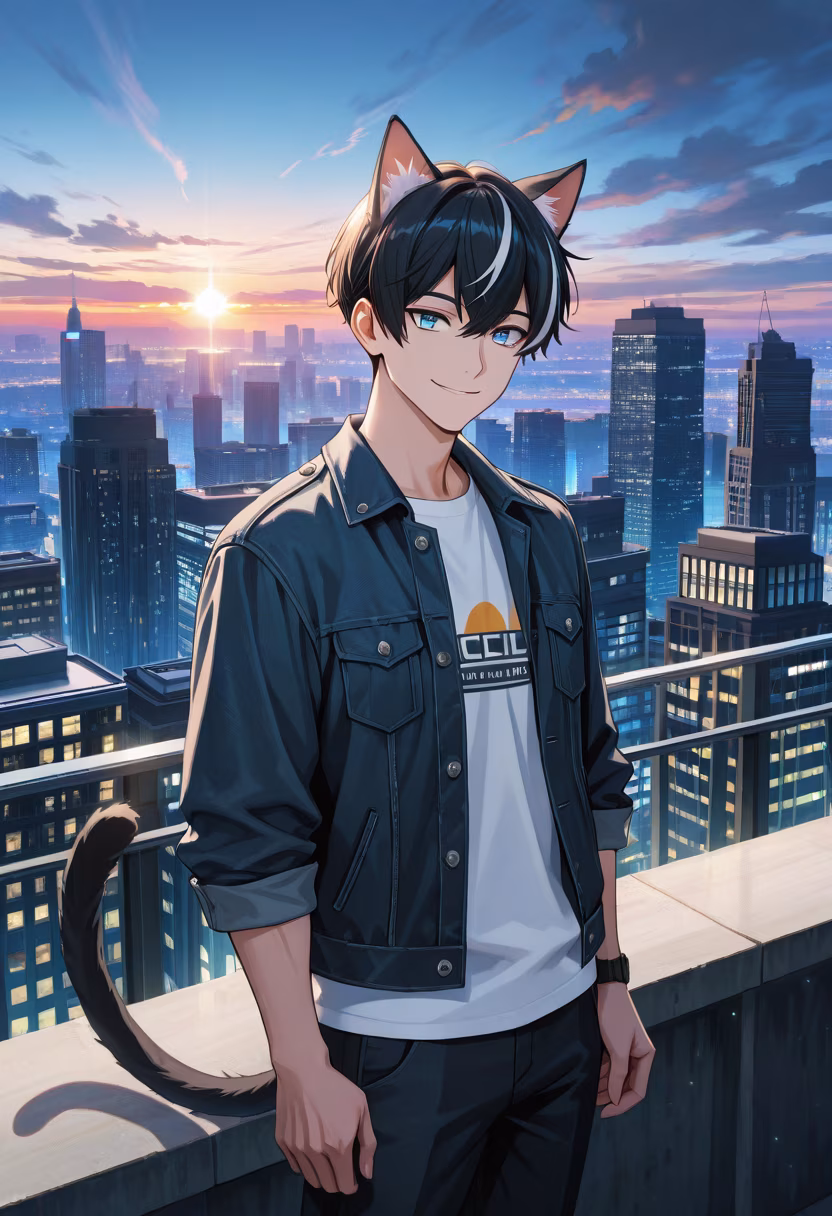 Chasing the last bits of warmth before the sun sets. Hope your evening is as bright as this view! ✨ #goldenhour #sunset #cityviews #rooftop #goldenhourlight #mensfashion #ootd #vibes #chillmode #cityscape #peaceful #skyline