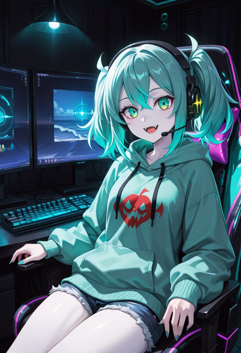 Finally finished my setup, time to grind for hours. Who's joining me tonight? #gamergirl #pcsetup #rgb #gaminglife #streaming #cozyvibes #controller #nightmode #setupinspiration #gamersetup #tech #vibes