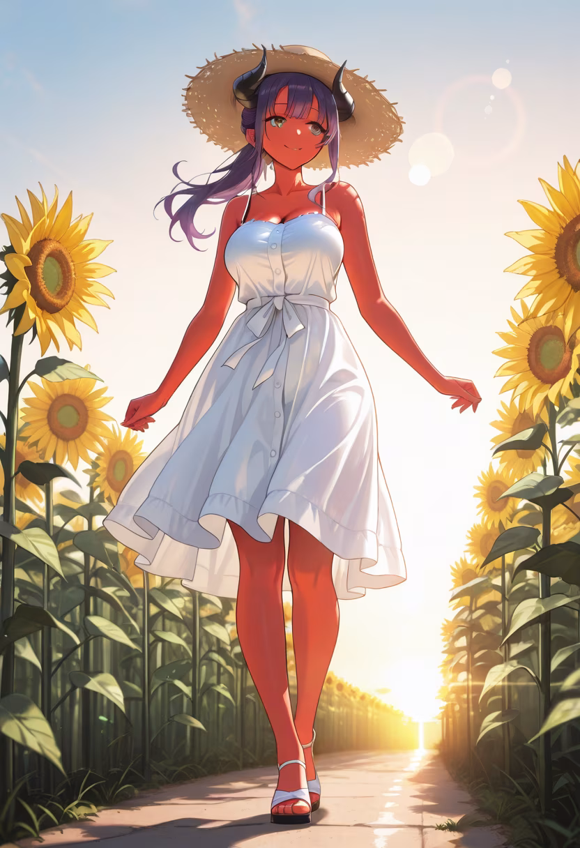 Golden hour glow hits different today. ☀️ Spent the whole afternoon wandering through the wild flowers. #goldenhour #sunsetvibes #flowerfield #naturephotography #ootd #summerdays #aesthetic #peaceful #mindfulness #blessed
