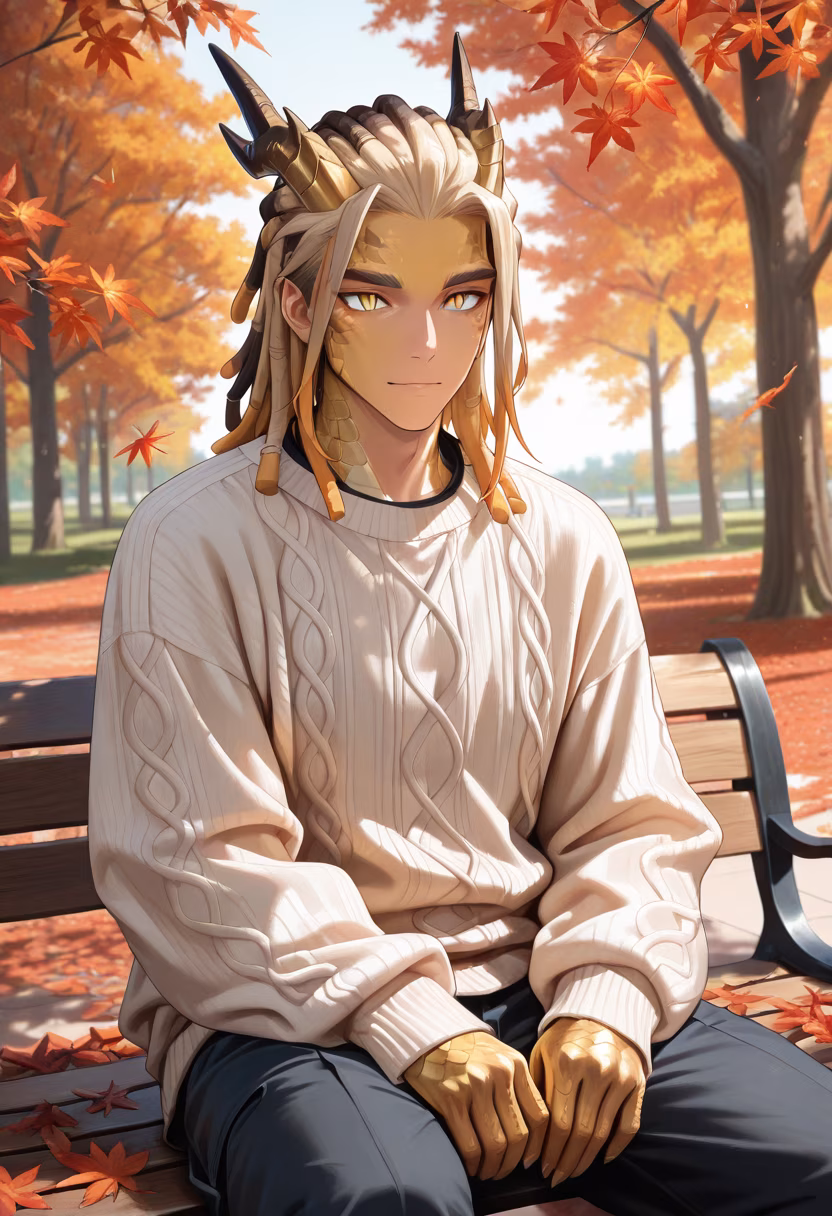 Nothing beats the warmth of the first autumn breeze. Hope your day is as peaceful as this park. 🍂☕ #autumnvibes #cozyseason #fallfashion #naturewalk #goldenhour #chillvibes #autumnleaves #parkday #streetstyle #menslifestyle #falloutfit #relaxingday