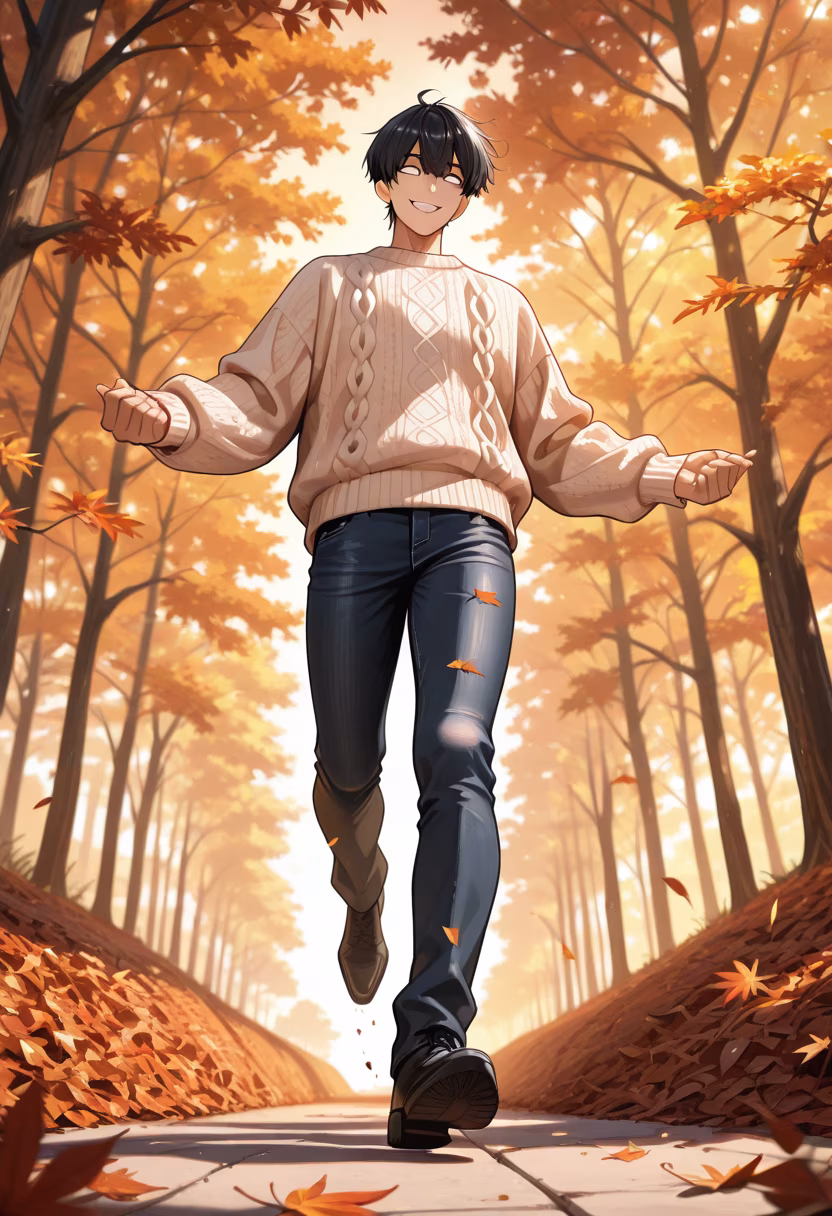 Nothing beats the crunch of autumn leaves under my sneakers. So ready for bonfire season! 🍂🔥 #fallvibes #autumnleaves #sweaterweather #cozyseason #naturephotography #goldenhour #october #lifestyle #husbando #aesthetic #fallfashion #adventuretime