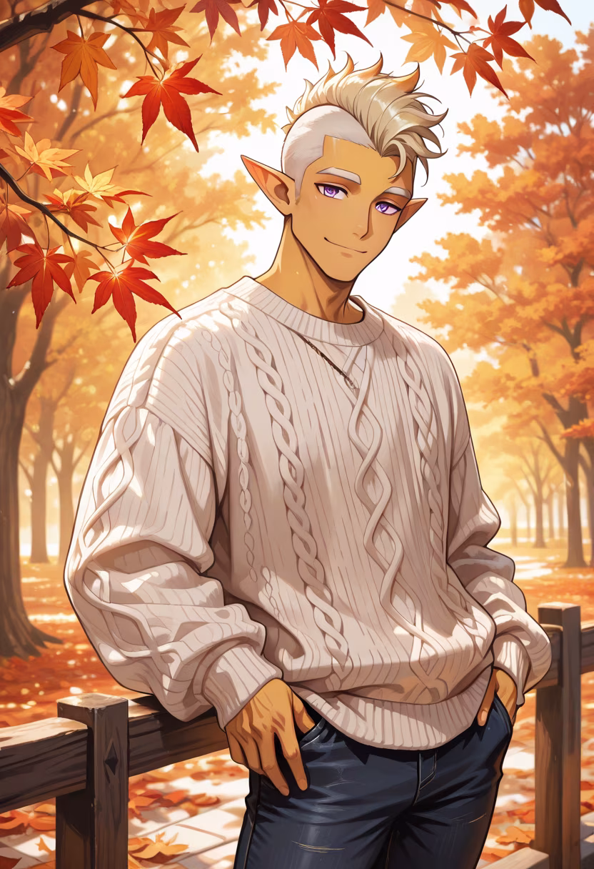 Nothing beats the warmth of a scarf when the leaves start falling. Happy autumn, everyone! 🍂🧣 #AutumnVibes #CozySeason #FallFashion #GoldenHour #AutumnLeaves #NaturePhotography #OOTD #MensStyle #HusbandoMaterial #FallAesthetic #SelfieTime #GoldenHourLight