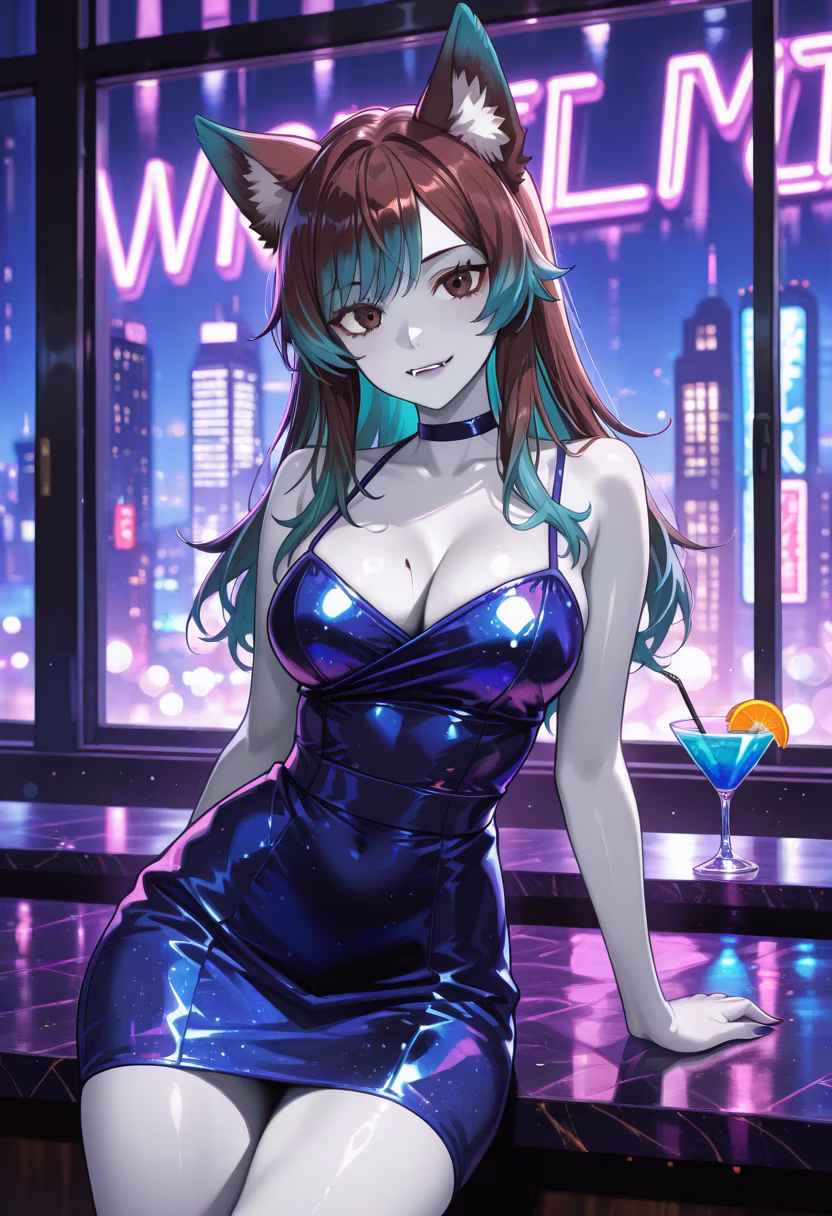 Neon lights and city nights with my favorite drink. Who wants to join me? πΈβ¨ #nightout #cityvibes #cocktailhour #vibing #aesthetic #nightlife #sparkle #ootn #mood #citylights #bliss #yanderevibes