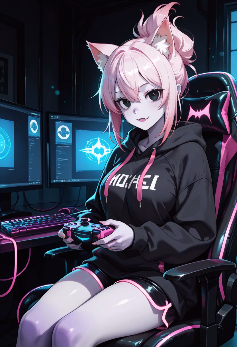 Finally caught up on my ranked matches tonight! 🎮 My setup is glowing and I’m ready to dominate. Who’s carrying who tonight? #gamergirl #pcgaming #rgbsetup #gaminglife #gamers #streamer #nightshift #controllergang #playstation #gamerlife #gamingcommunity #battlestation