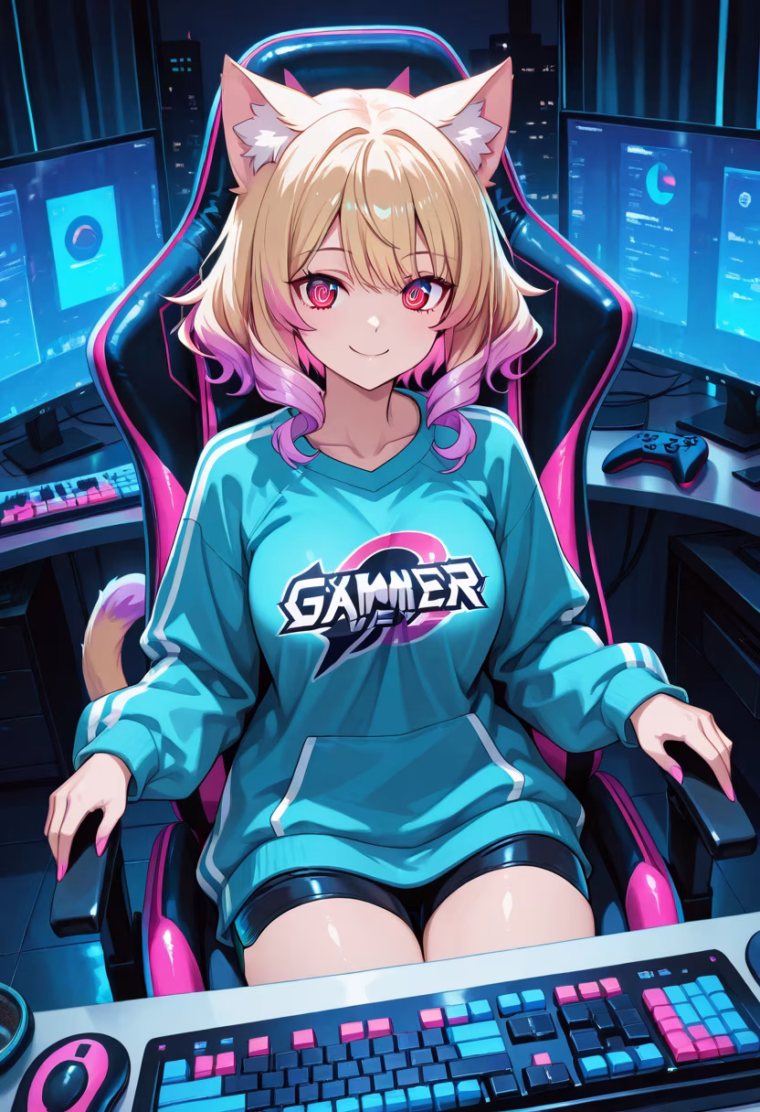Finally finished my setup upgrade! Ready to carry you all to victory tonight. Who’s joining the lobby? 🎮✨ #gaming #pcsetup #gamergirl #rgb #battlestation #streamer #twitch #gamersofinstagram #gamingcommunity #nightlife #setupgoals #pcgaming