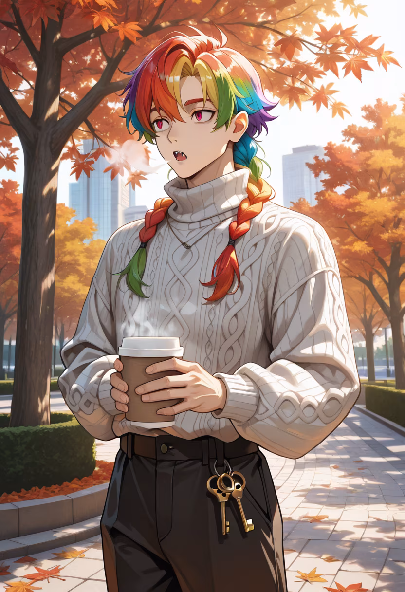 Nothing beats the cool autumn air with a warm scarf. Hope you all are staying cozy today! 🍂☕ #autumnvibes #cozyseason #cozycore #fallfashion #lifestyle #streetstyle #malefashion #autumncolors #chillvibes #menslifestyle #falloutfit #aesthetic
