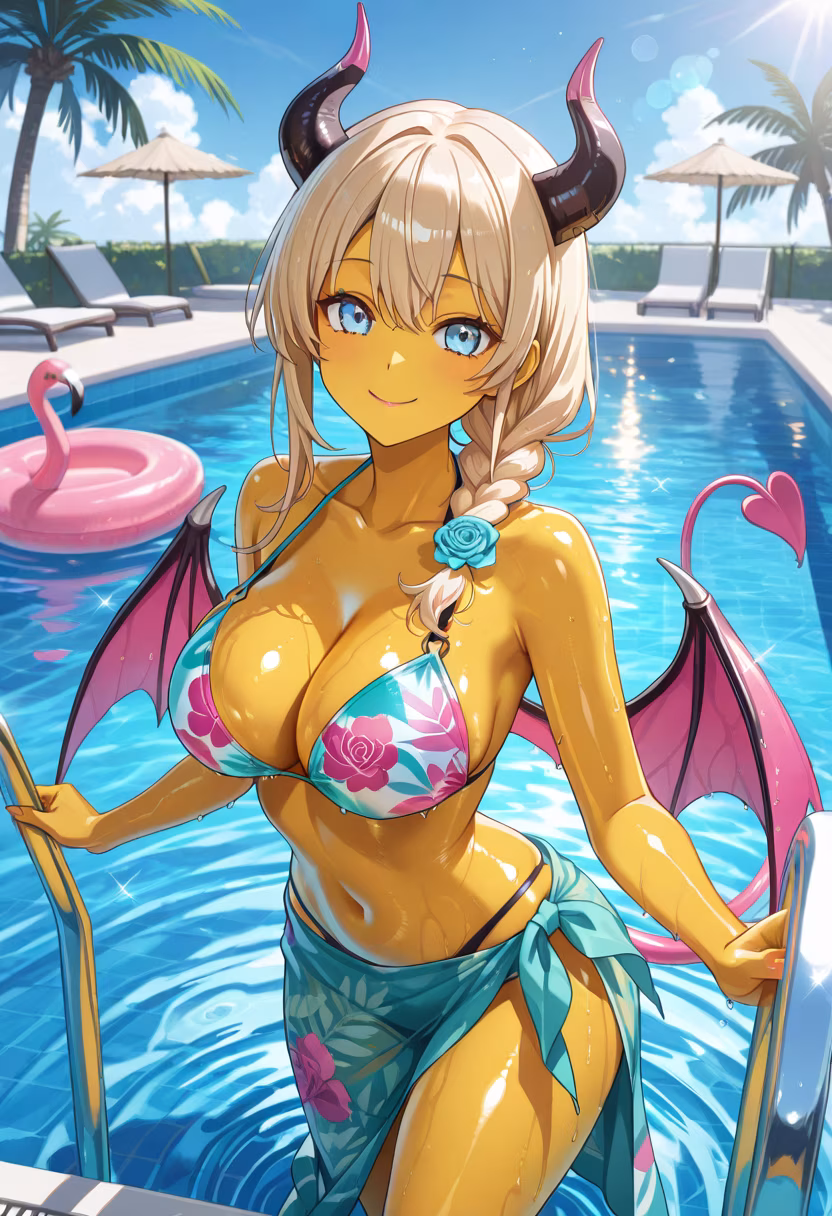 Nothing beats the summer heat like a giant flamingo floatie and a cold drink! Who wants to come join me in the pool? ☀️🍹 #summer #summervibes #poolside #summertime #hotweather #funinthesun #vacationmode #poolparty #sunnyday #chillvibes #goodtimes