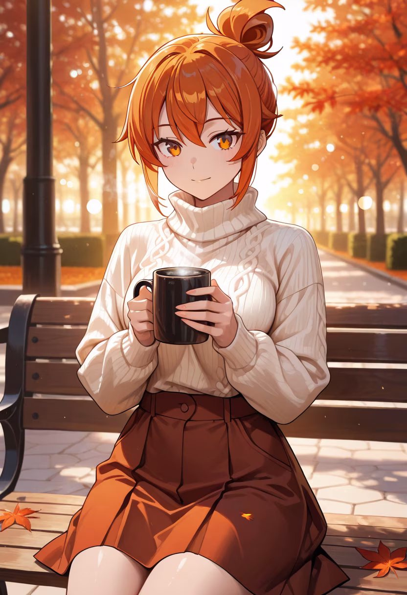 Nothing beats the warmth of the autumn sun and a quiet park. 🍂☕️ Hope your day is as peaceful as this one! #autumnvibes #cozyseason #parkday #goldenhour #fallfashion #peaceful #naturewalk #aesthetic #autumnleaves #shiori #chillvibes #autumnstyle