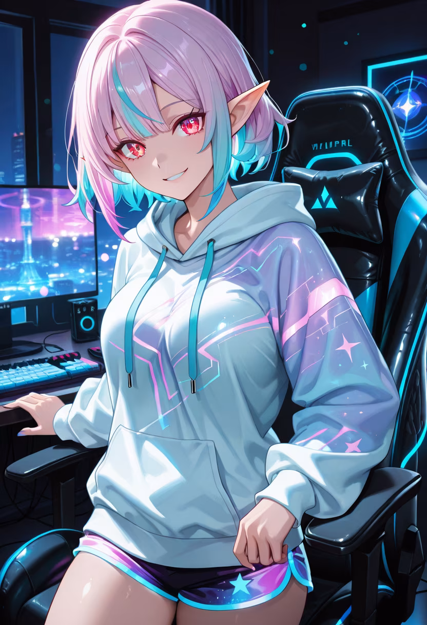 Finally finished my setup! Who wants to hop on and play some matches with me? 🎮✨ #gamergirl #pcsetup #rgb #gaminglife #twitchstreamer #cozygaming #setupgoals #battlestation #gamer #gamingcommunity #nightin #gamingchair