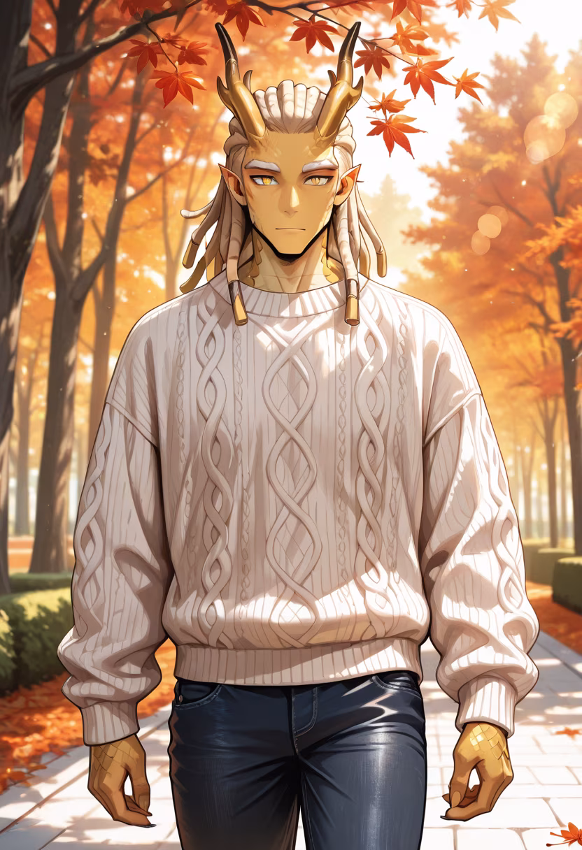 Nothing beats the warmth of the first autumn breeze. Stay close, okay? 🍂☕️ #autumnvibes #cozyseason #goldenhour #octobermood #sweaterweather #instadaily #mensfashion #autumnstyle #mood #instagood #photography