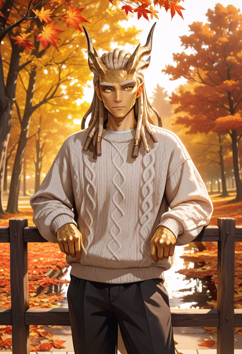 Nothing beats the warmth of the first autumn breeze. Stay close, okay? 🍂☕ #AutumnVibes #CozySeason #SweaterWeather #FallFashion #DailyLife #Husbando #InstaDaily #GoldenHour #AutumnAesthetic #CoffeeBreak #StayClose #MentalHealthMatters
