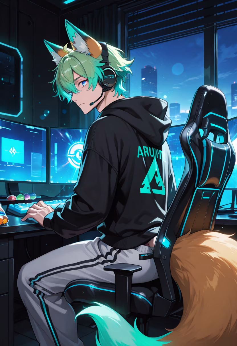 Late night grind session. Anyone else up? 🎮✨ #gaming #pcsetup #gamerlife #twitchstreamer #nightowl #rgb #battlestation #cozyvibes #gamerboy #gamingcommunity #chill #lategram