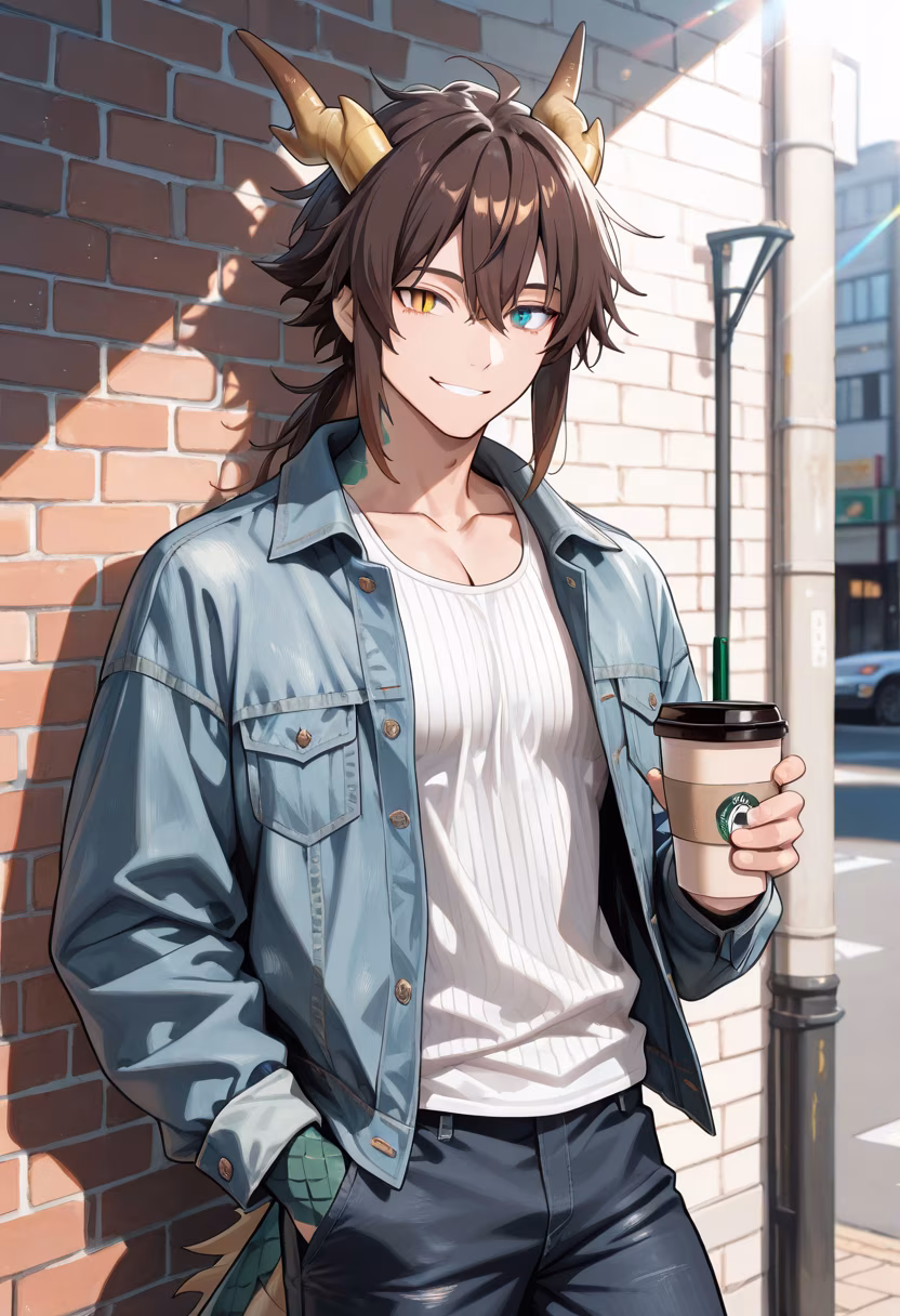 Just grabbing a quick coffee before my busy day starts! Who else needs an extra shot of espresso to function this morning? ☕️✨ #coffeeaddict #morningvibes #butfirstcoffee #studylife #campuslife #grind #motivation #energy #fitcheck #mensfashion #dailyvibe #riseandshine