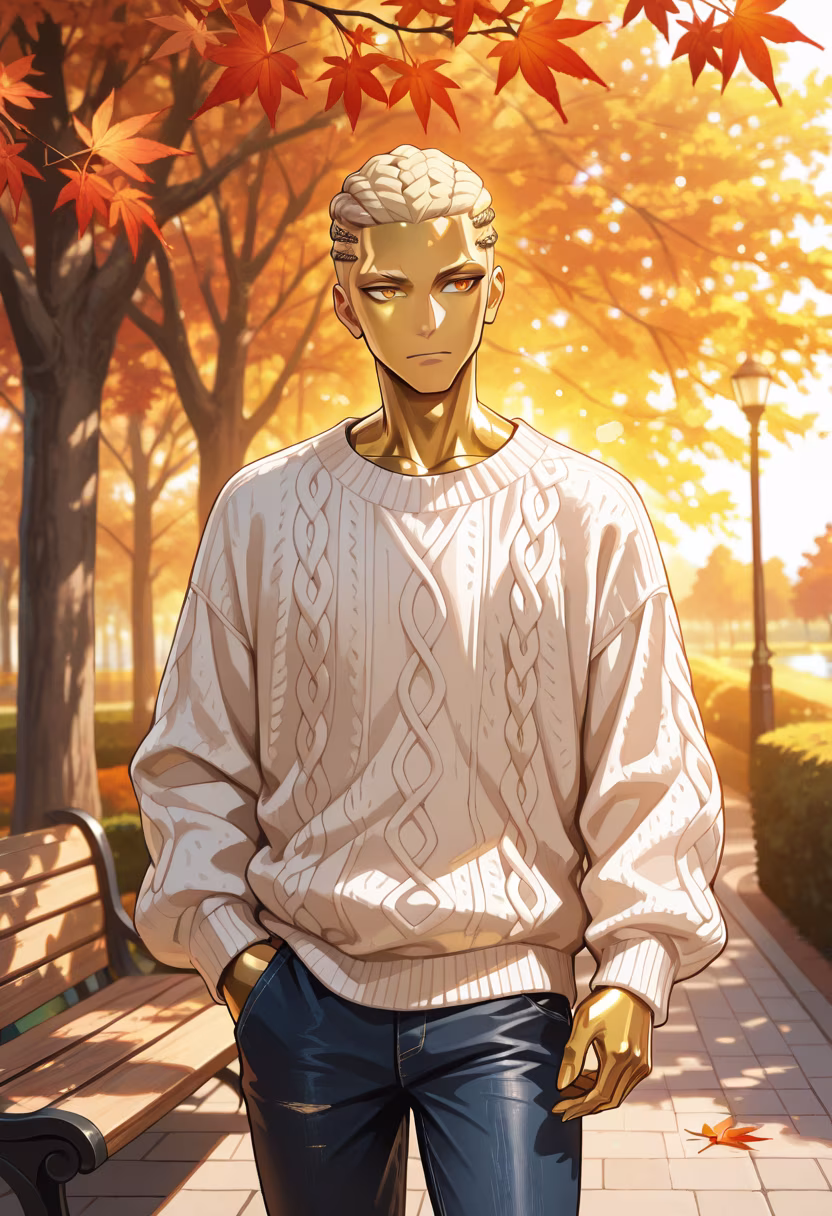 Finally got a break to enjoy these autumn leaves. Don't look at me like that, I just wanted some quiet. #autumnvibes #cozyseason #naturewalk #fallfashion #vibes #aesthetic #quietmoment #goldenhour #chill #influencerlife #dayoff #peaceful