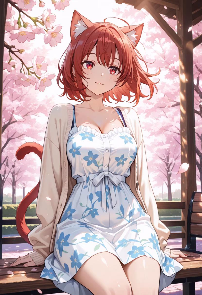 Watching the cherry blossoms fall today, wishing you were here to see them with me. 🌸 It feels so peaceful, but I'd rather have your undivided attention. #cherryblossom #hanami #springvibes #pinkpetals #springaesthetic #naturelover #blossomviewing #peacefulmoments #seasonalmood #animegirl #yanderelife #stunningview