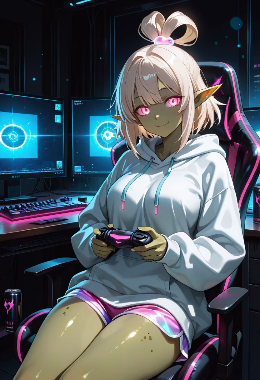 Late night gaming grind with the best setup ever! Who wants to join my lobby? 🎮✨ #gaming #pcsetup #gamergirl #rgb #battlestation #late-night-gaming #controller #twitchstreamer #gamingcommunity #gamingsetup #level-up #cozy-gaming