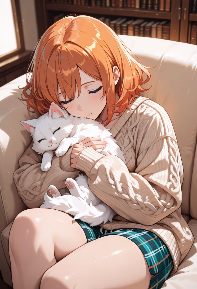 Finally got this little one to settle down for a nap. My heart is so full right now! 🐾💤 #catsofinstagram #catlife #lazyday #cozyvibes #petstagram #kittenlove #nanami #softaesthetic #peacefulmoments #animestyle #slowliving #catmom